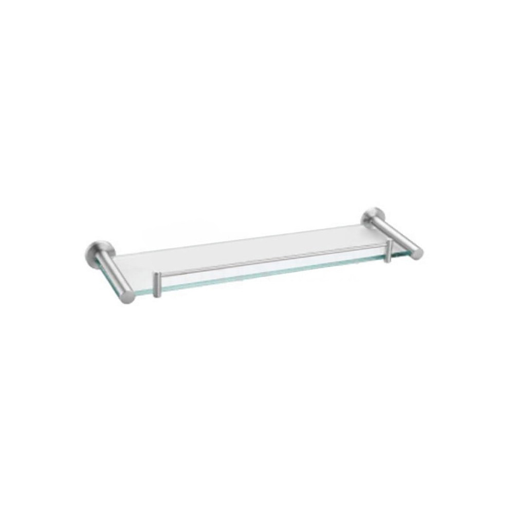 Glass table transparent 50cm inox