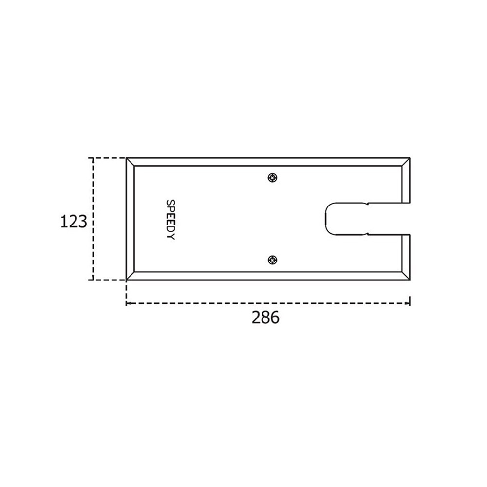 Mechanism cover M60 Speedy for glass door