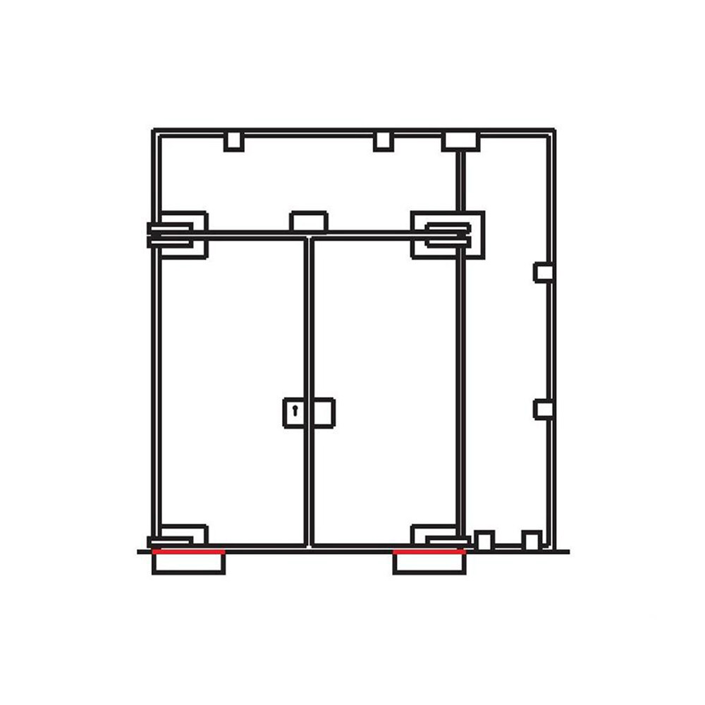 Mechanism cover M60 Speedy for glass door