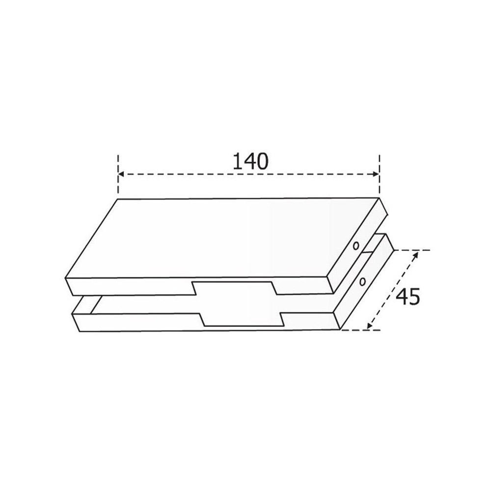 Set of caps for up-down hinges for a glass door