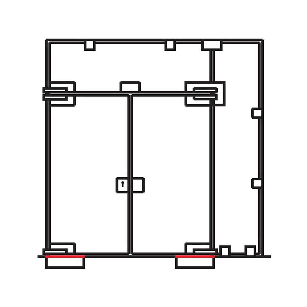 M25 Speedy glass door mechanism cover black