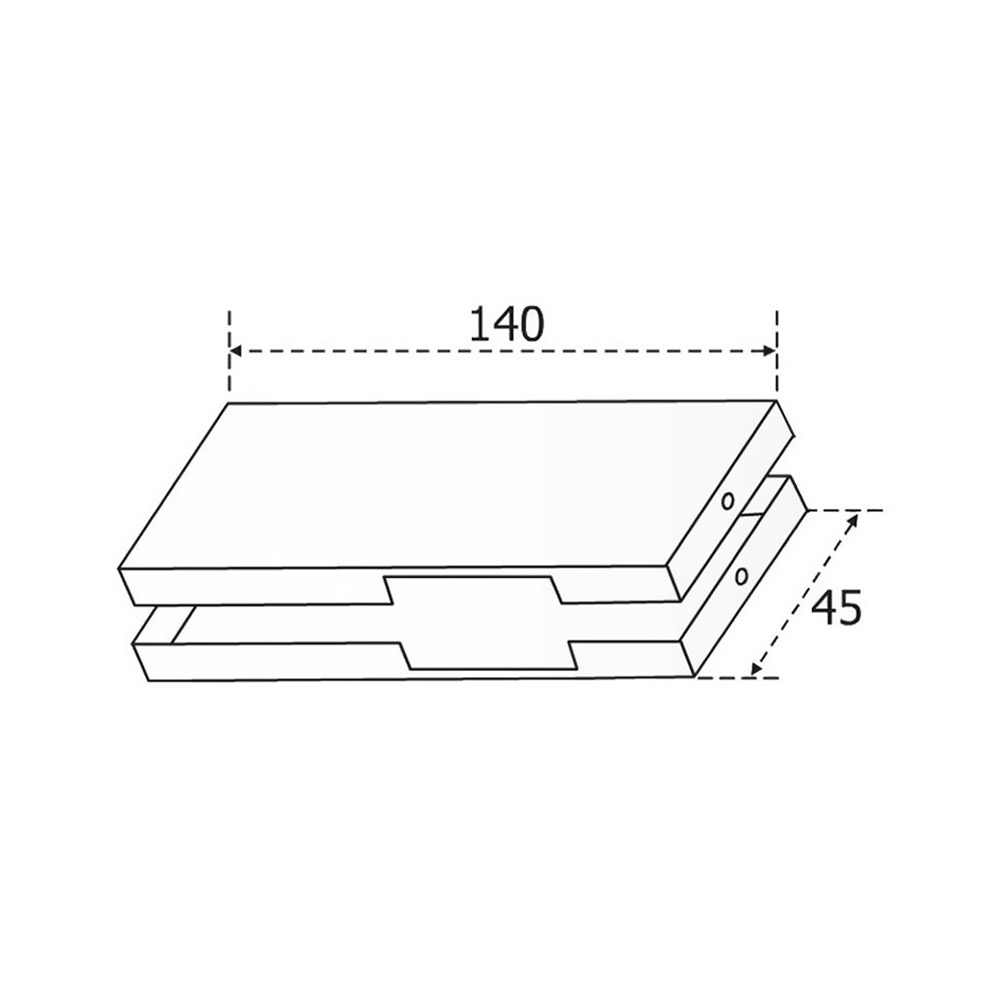 Set of caps black for up-down hinges for glass door