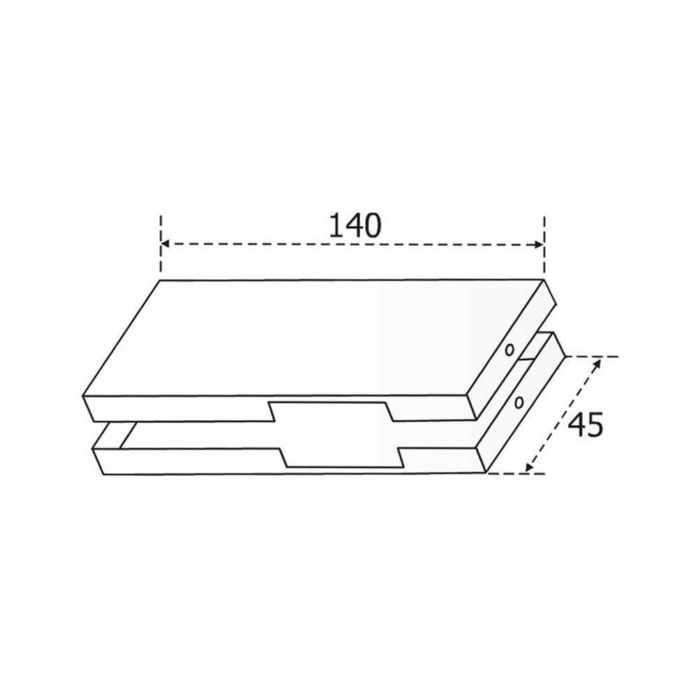 Set of caps for up-down hinges for a glass door