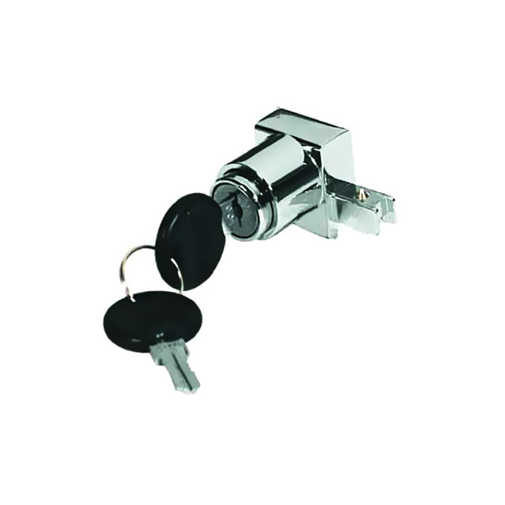 Double-leaf aluminum sliding guide lock for glass doors