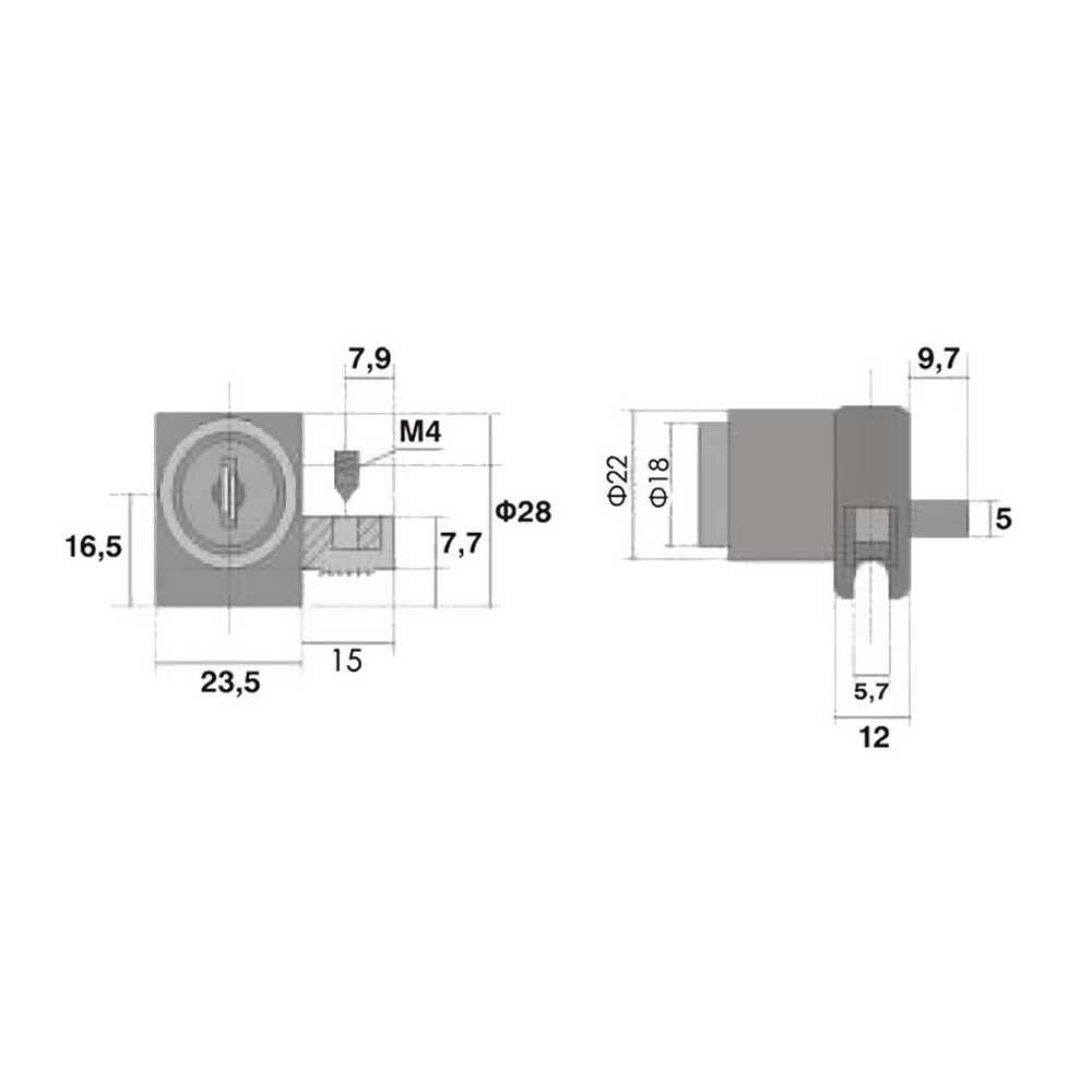 Double-leaf aluminum sliding guide lock for glass doors