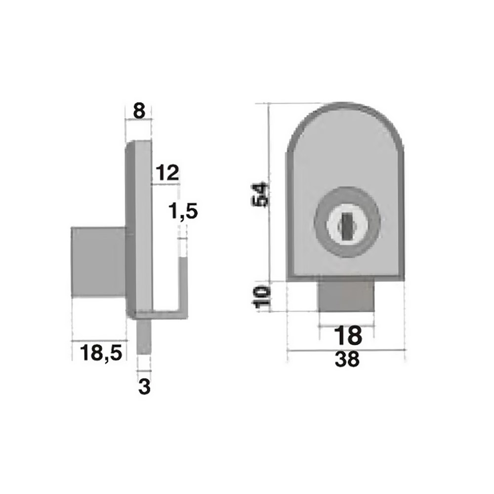 Wearable lock for single-leaf glass doors