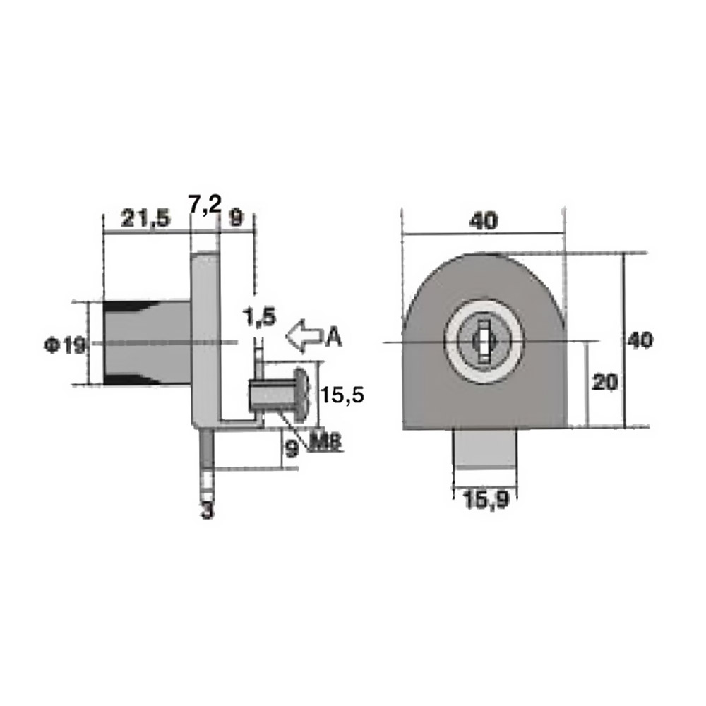 Wearable lock for single-leaf glass doors