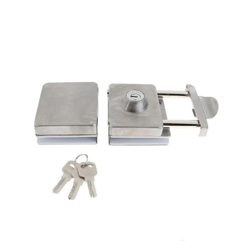 Stainless steel wearable glass door lock with trident and reverse