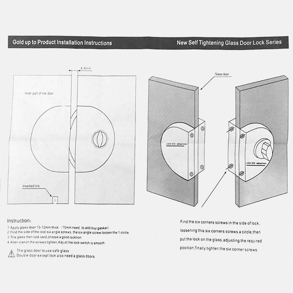 Wearable lock (key-button) with reverse for sliding or opening glass doors