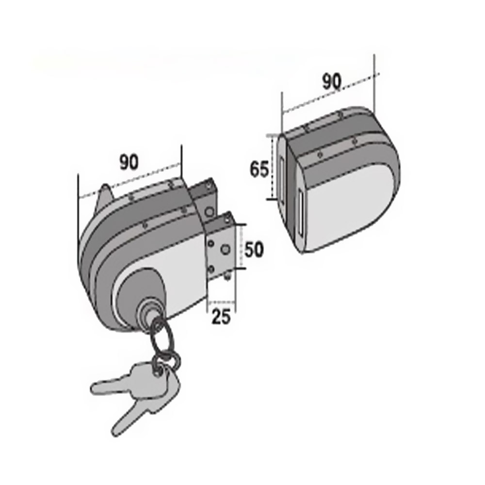 Wearable lock for glass door, opening or sliding