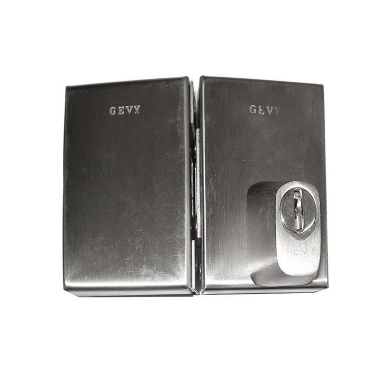 GEVY Stainless Steel Wearable Glass-Glass Anti-Glass Single Cylinder Lock for Glass Door