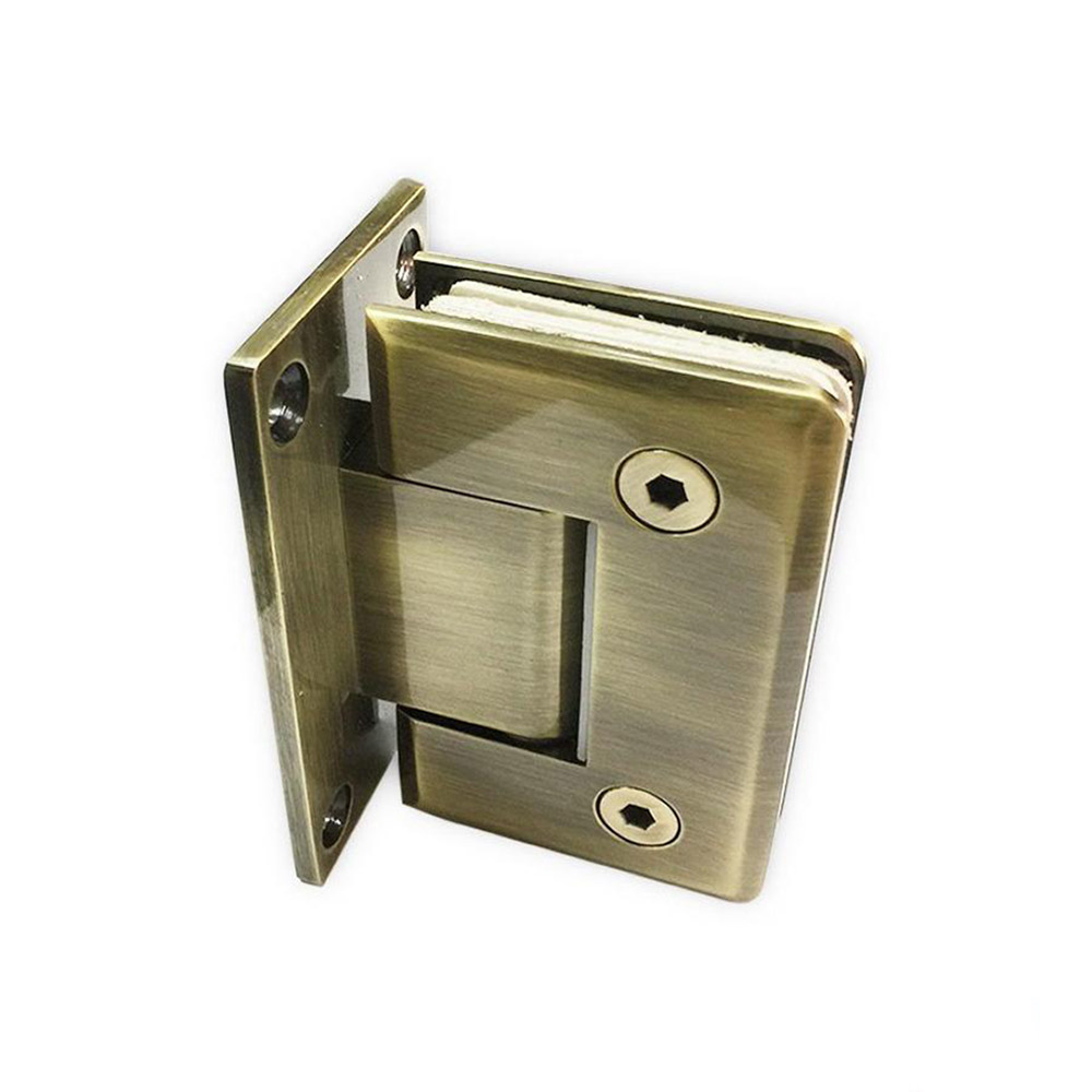 Three position hinges inox, slotted, copper oxidation, T-C, for glass door