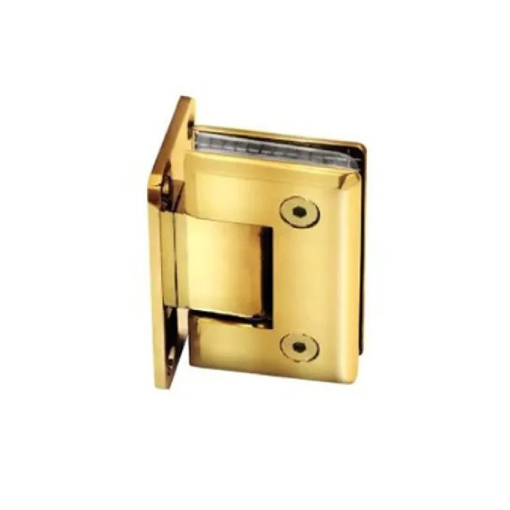  Gold Three-position Inox Wall-Glass Hinge, Slotted, for Glass Door