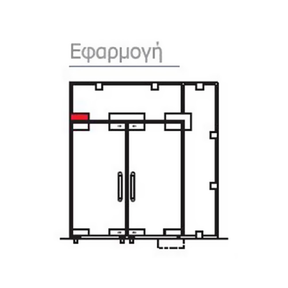 Original CASMA skylight-wall hinge, notch, for securit glass door