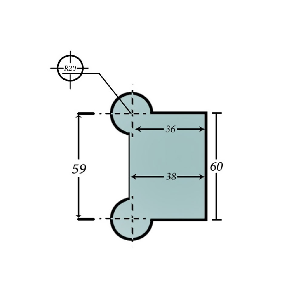 Black three-position zamak wall-glass hinge, notch, for glass door