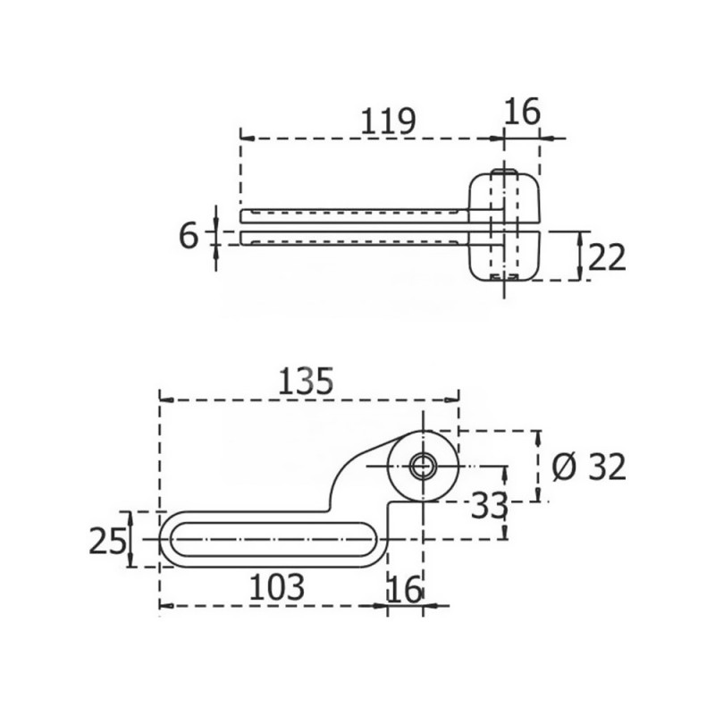 Double cam top for wooden metal and aluminum doors