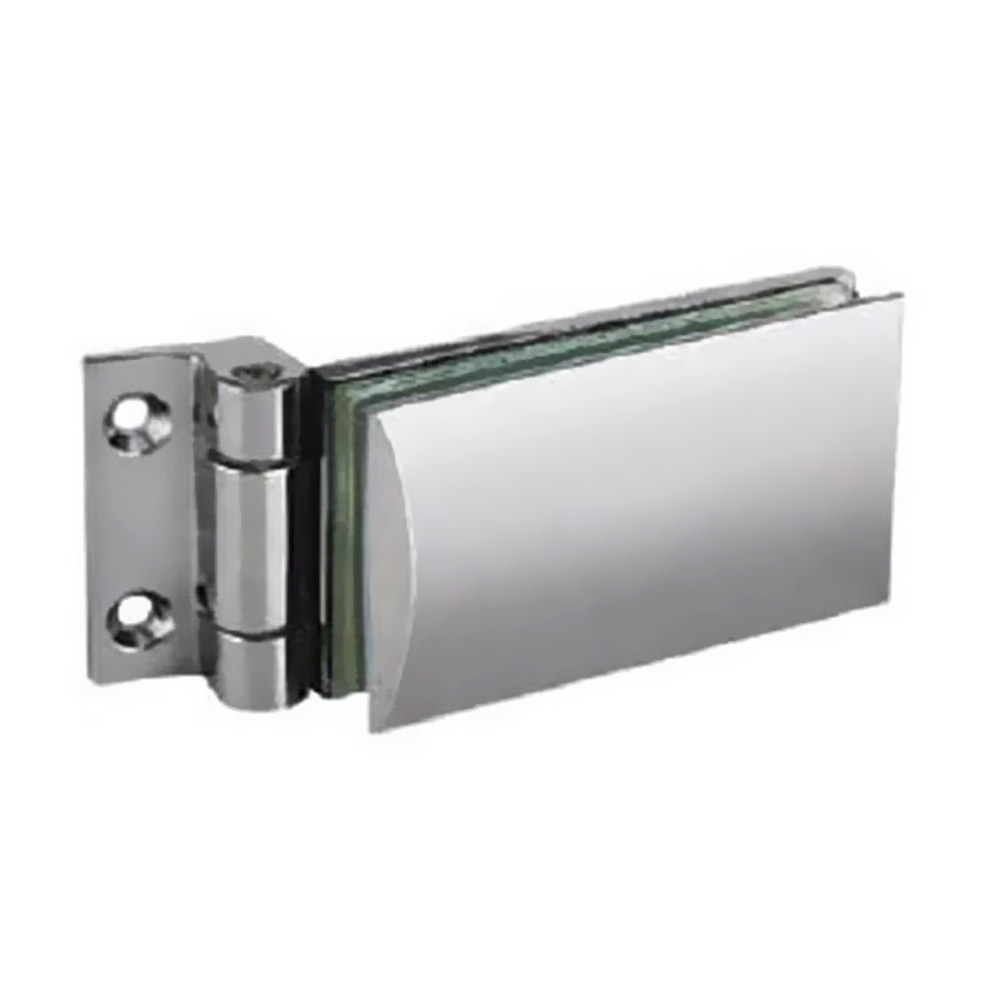  Hinges free stainless steel rectangular, T-C, hole, for glass doors