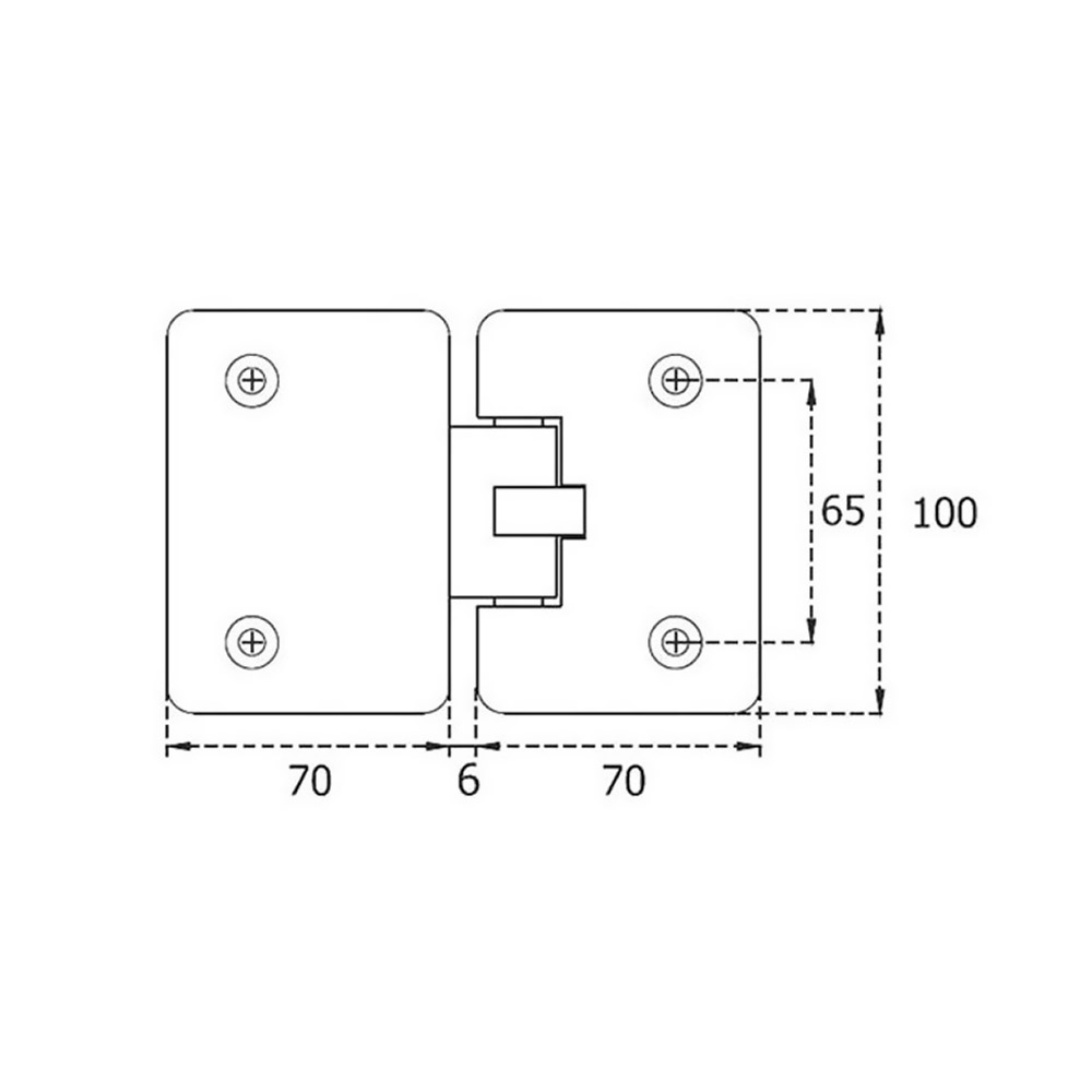 Heavy-duty glass-to-glass, mortise hinges for glass door