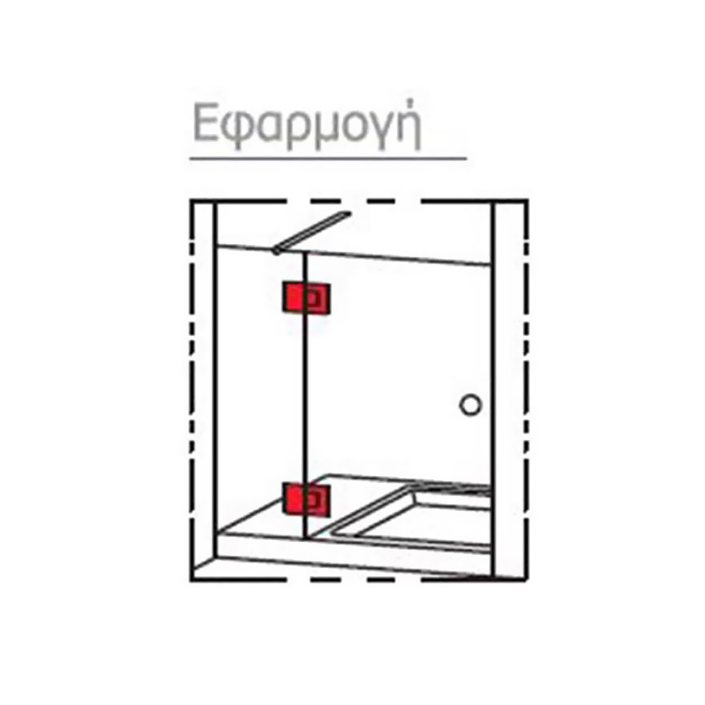 Μεντεσές επαναφοράς βαρέως τύπου ανοξείδωτος γυαλί-γυαλί, εγκοπής, για γυάλινη πόρτα