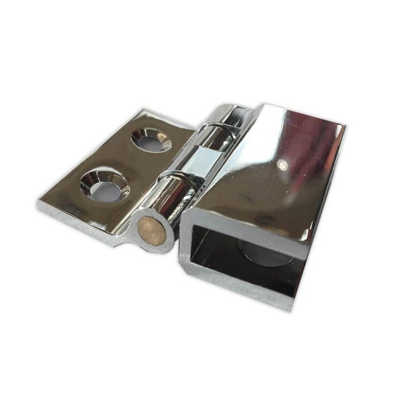  Brass hinge, single, free wear glass-glass 180° - 360°