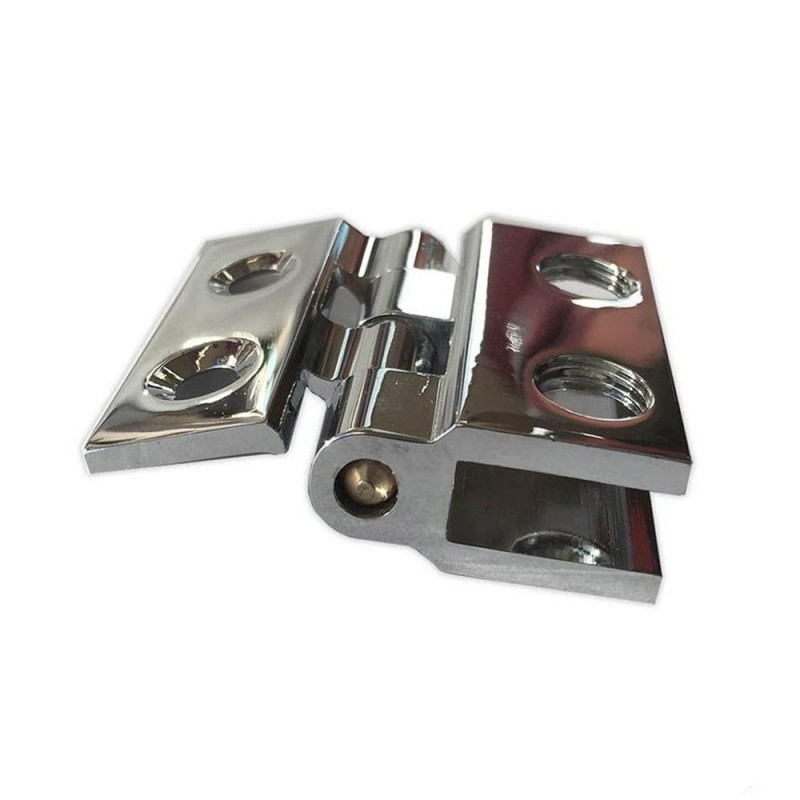  Brass hinge, single, free wear glass-glass 180° - 360°