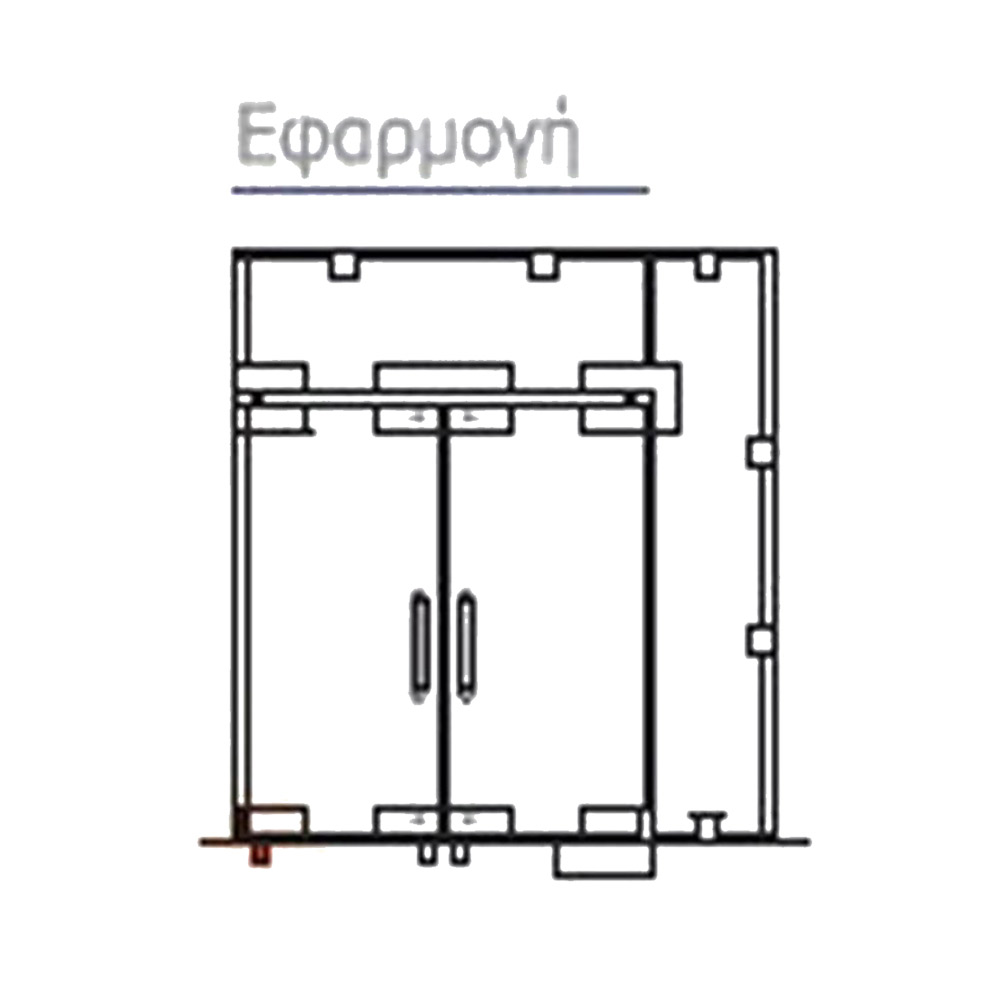 Μίλι κουζινέτο δαπέδου ορειχάλκινο για γυάλινη πόρτα