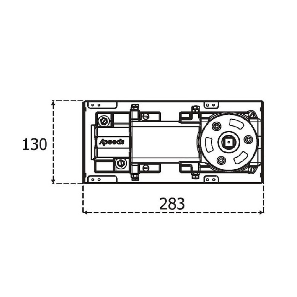 Speedy type reset mechanism for glass door