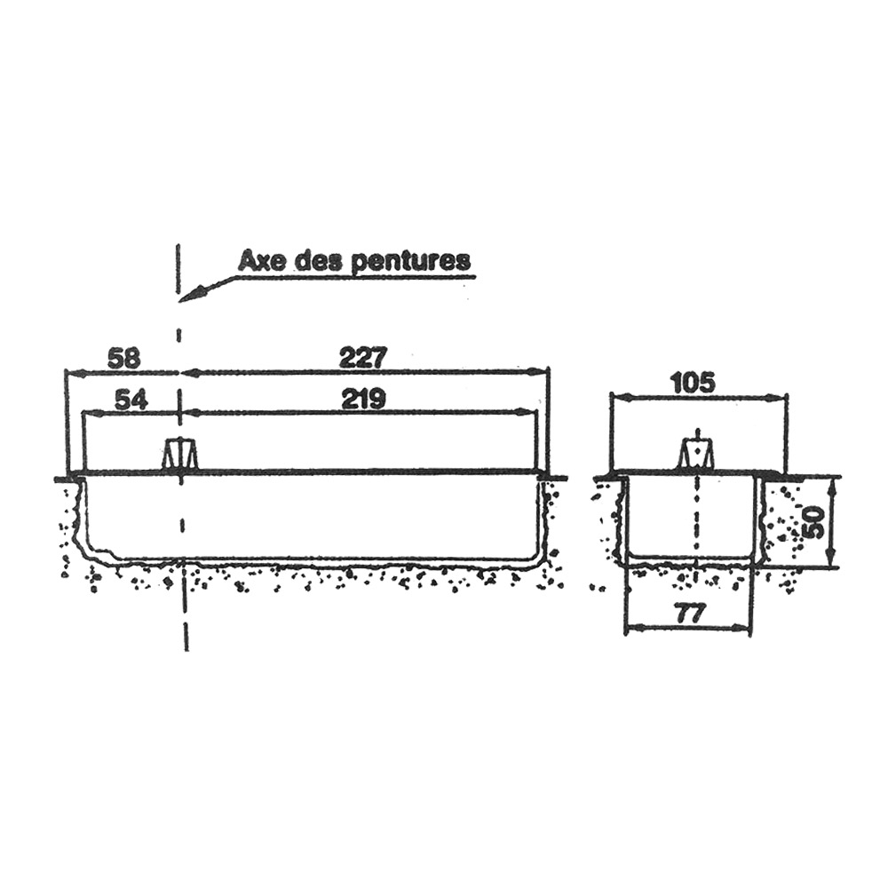 Sevax floor return mechanism for glass door