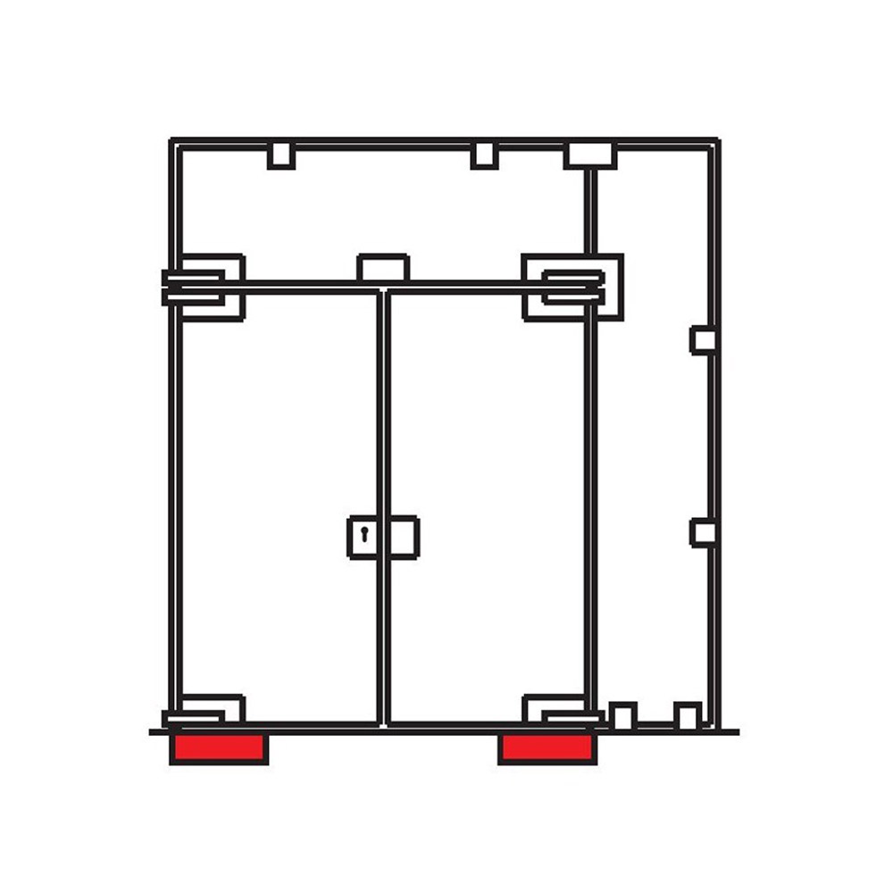 Mechanism box M25 speedy for glass door