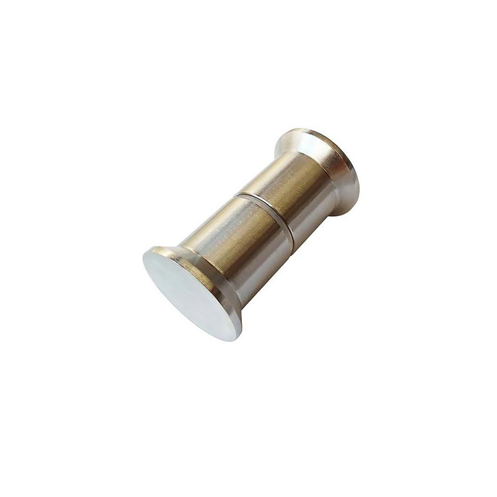 Aluminum knob mini conical double Ø35-30mm satin chrome