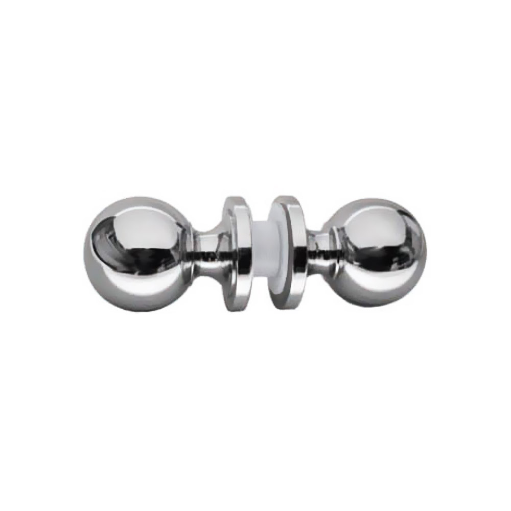 Round double brass knob