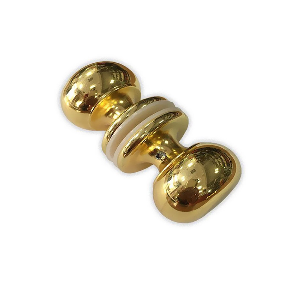 Gold-plated bull double zamak knob