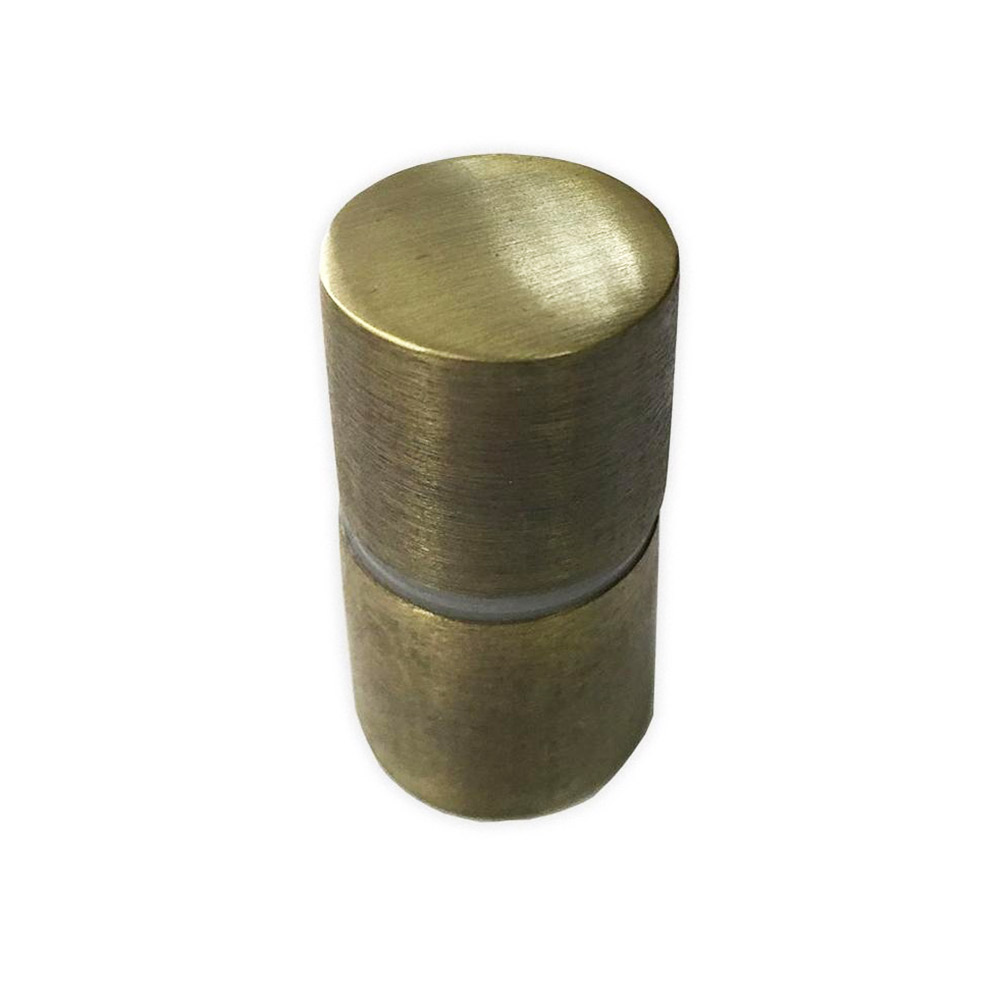 Knob Ø30mm zamak double with bronze finish with finger recess for glass door