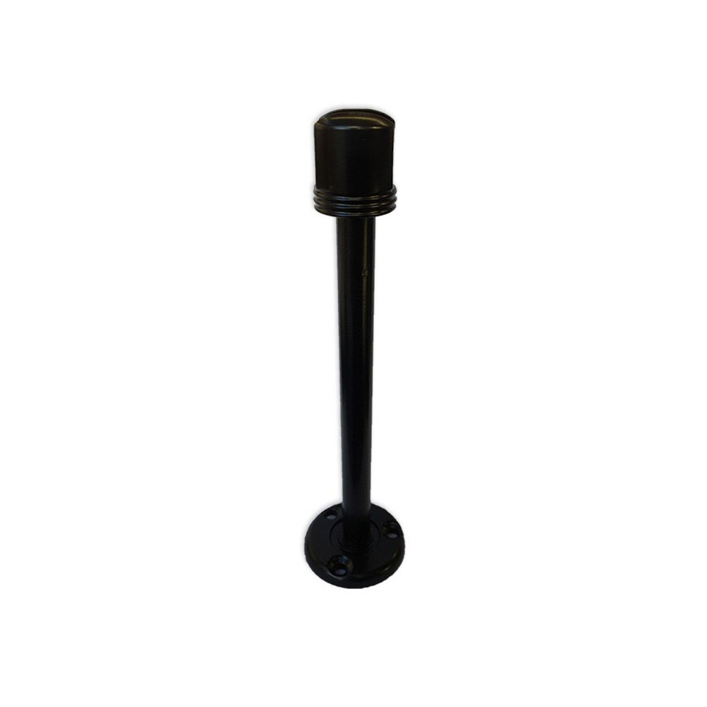  Stainless steel support, electrostatically painted black 20cm, straight, ceiling - glass