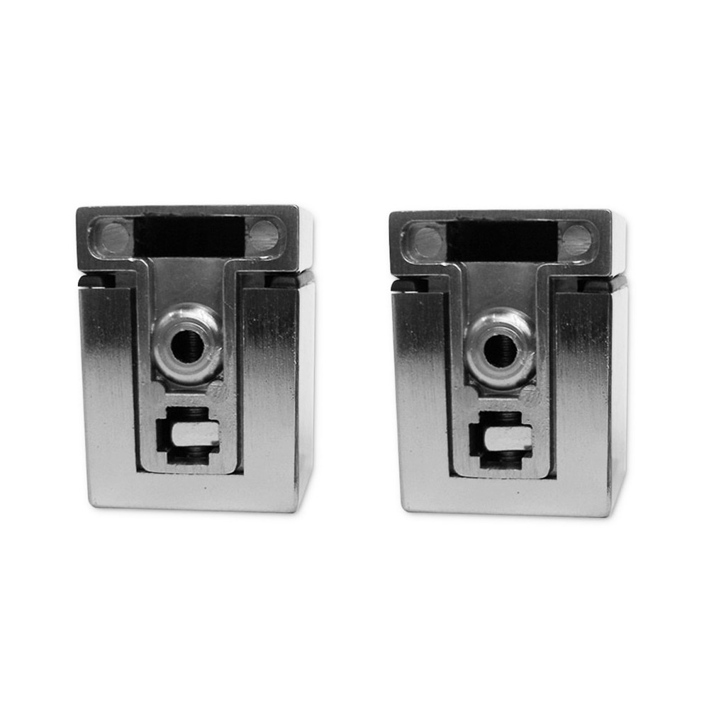 Adjustable rectangular zamak supports for racks, set of 2 pcs.