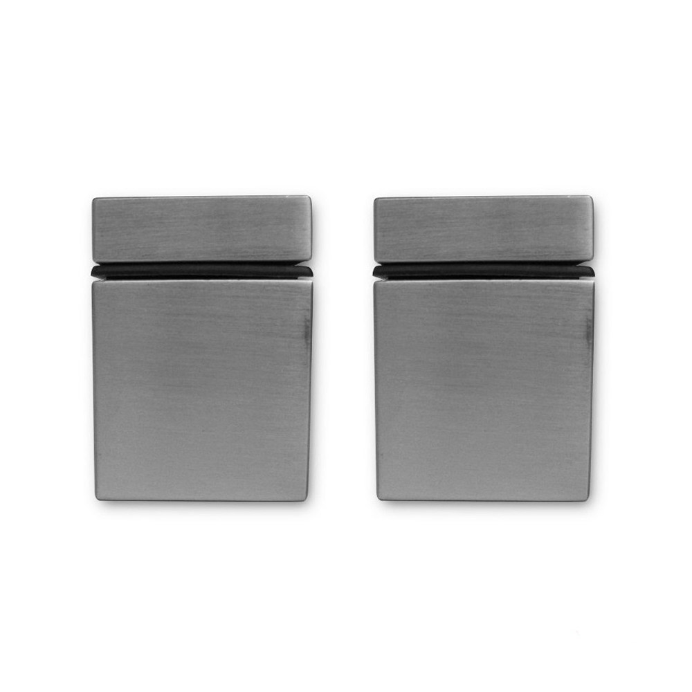 Adjustable rectangular zamak supports for racks, set of 2 pcs.