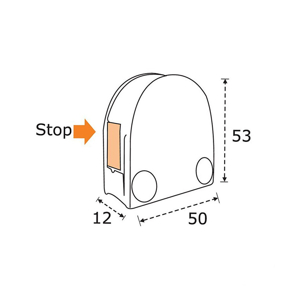 Bracket divided semicircular with Stop (left-right) brass