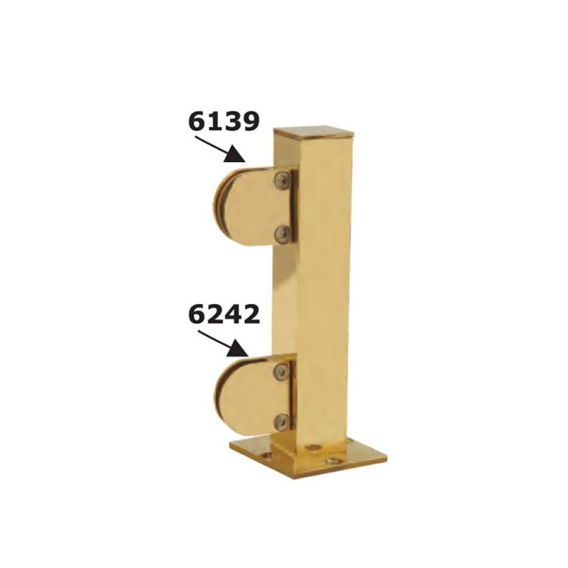 Bracket divided semicircular with Stop (left-right) brass