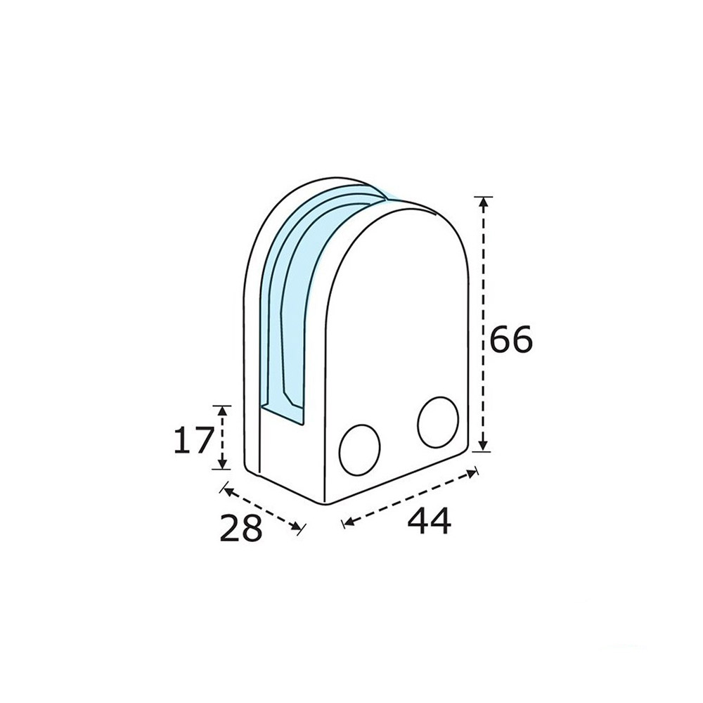 Bracket inox divided semicircular for 8-10mm