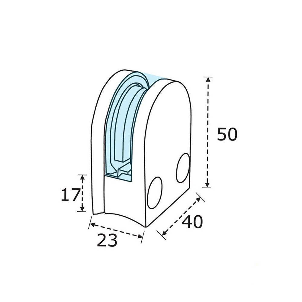 Aluminum bracket divided semi-circular for 8-10mm