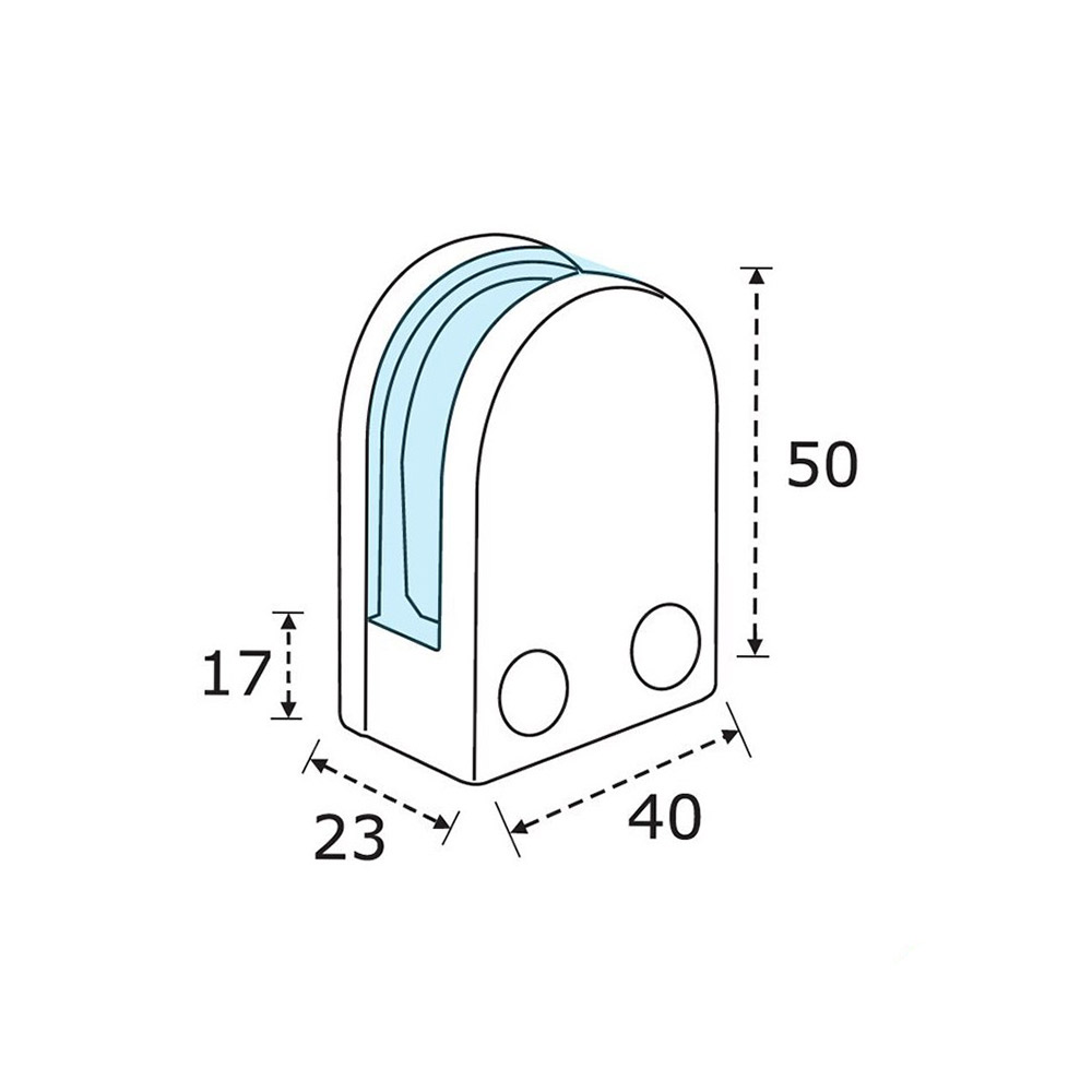 Aluminum bracket divided semi-circular for 8-10mm