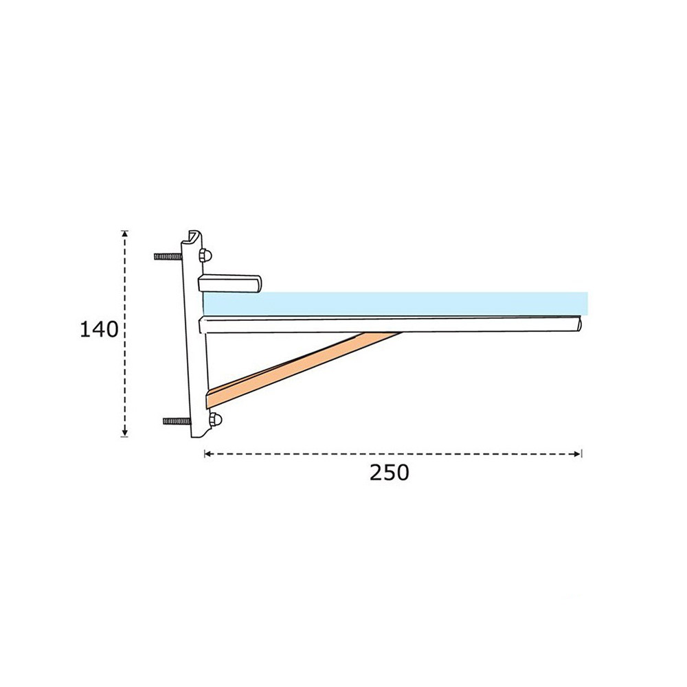 Heavy duty blade holder with brass strut