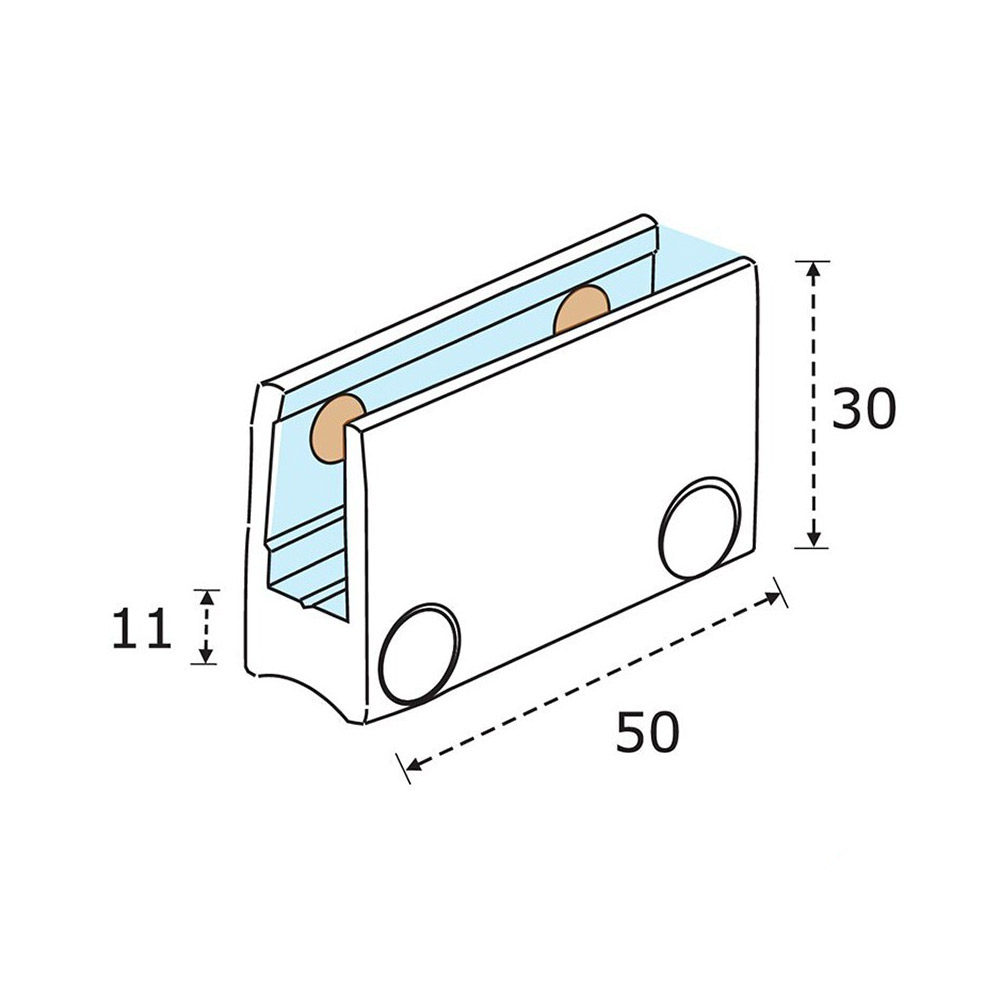 Split bracket with side screw brass