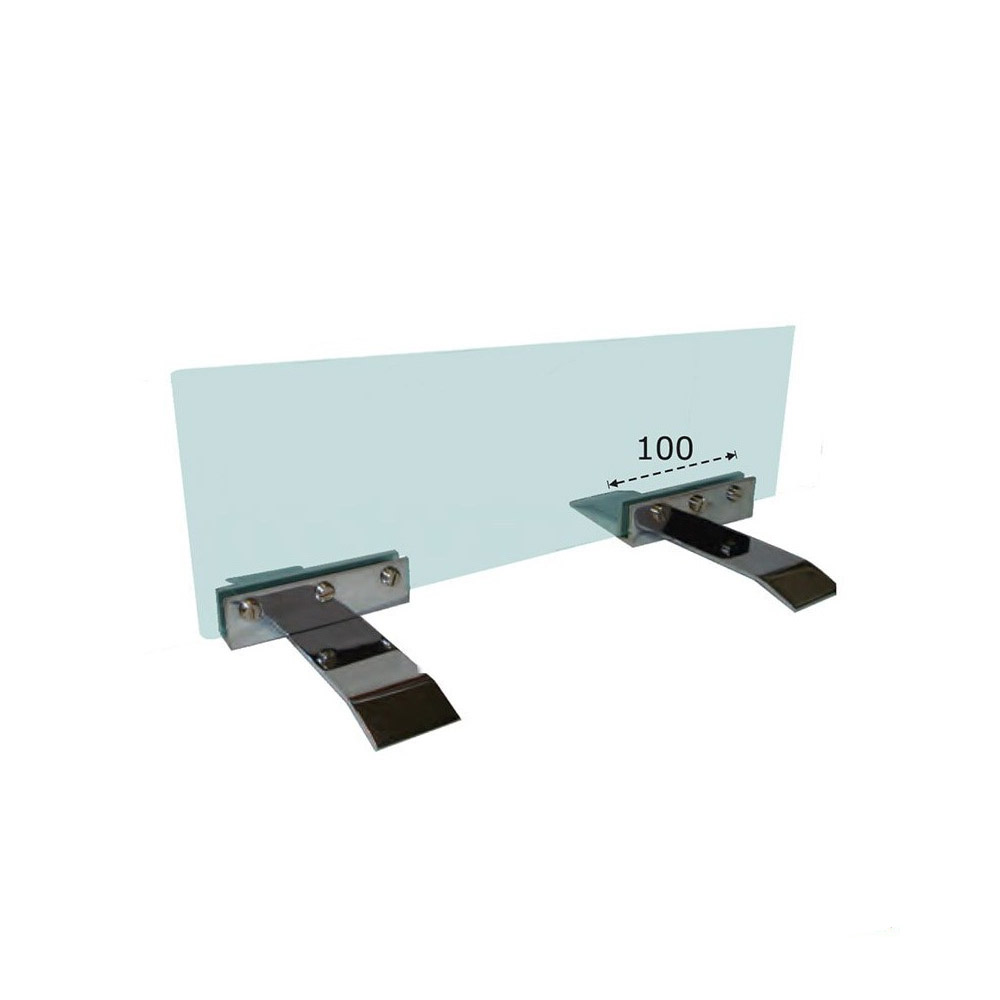 Metal support for fireplace glass - SET of 2 pcs.