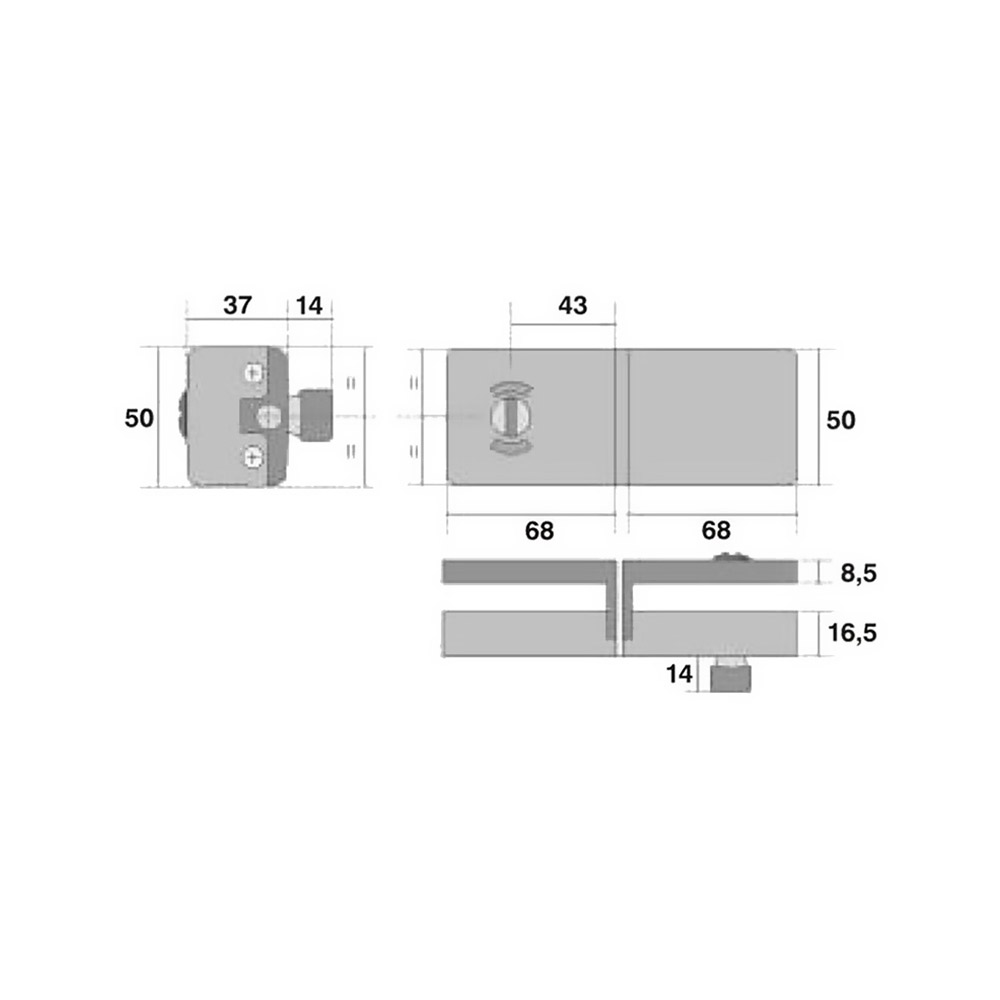 Set of wearable latch with mirror for wc with indicator for glass door