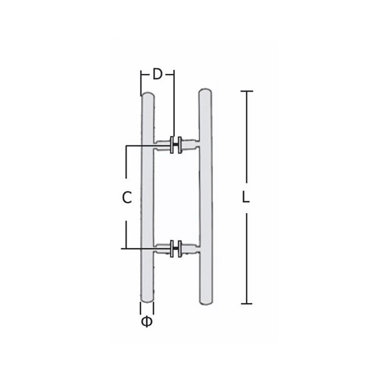  Stainless steel handle for glass door