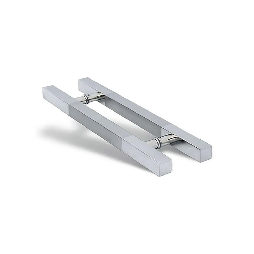 Square stainless steel handle for glass door