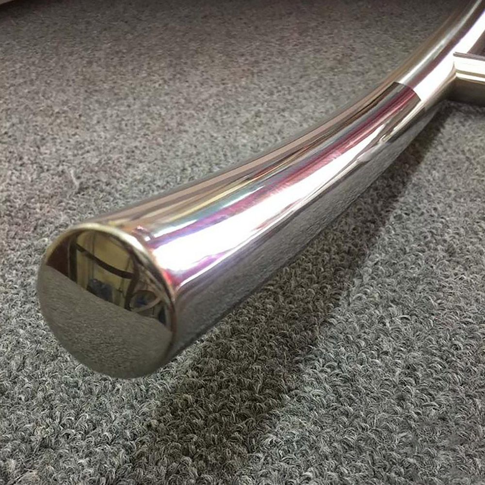 Stainless steel wavy handle for 120cm long glass door