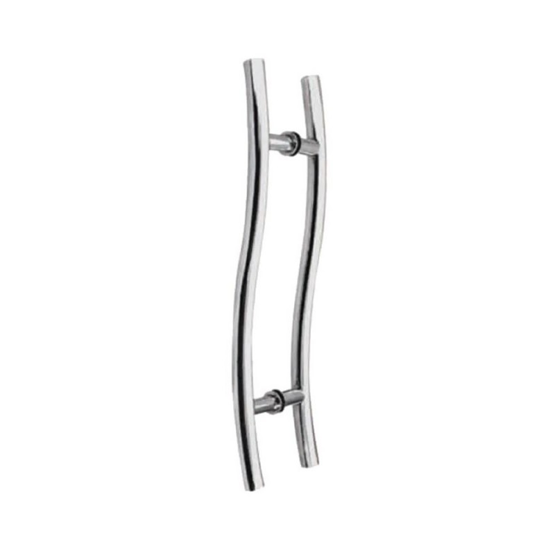 Stainless steel wavy handle for 120cm long glass door