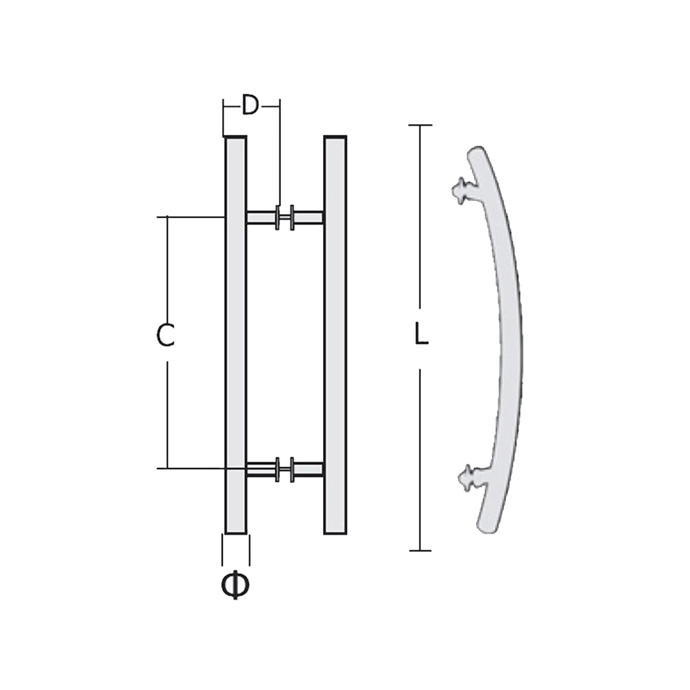  Stainless steel handle for glass door